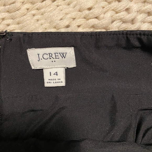 J. Crew Faux Leather Black Mini Skirt - Picture 2 of 5